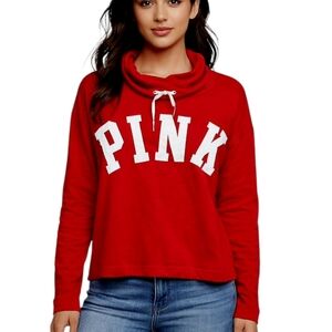 PINK Victoria’s Secret Red Cowl Neck Sweatshirt Large